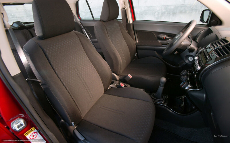 car interior with seats and dashboard