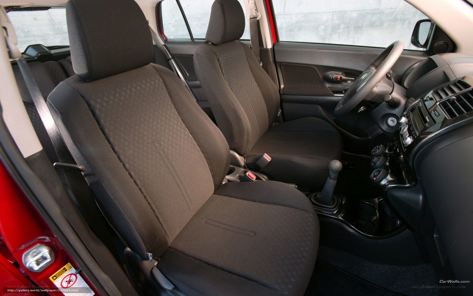 car interior with seats and dashboard