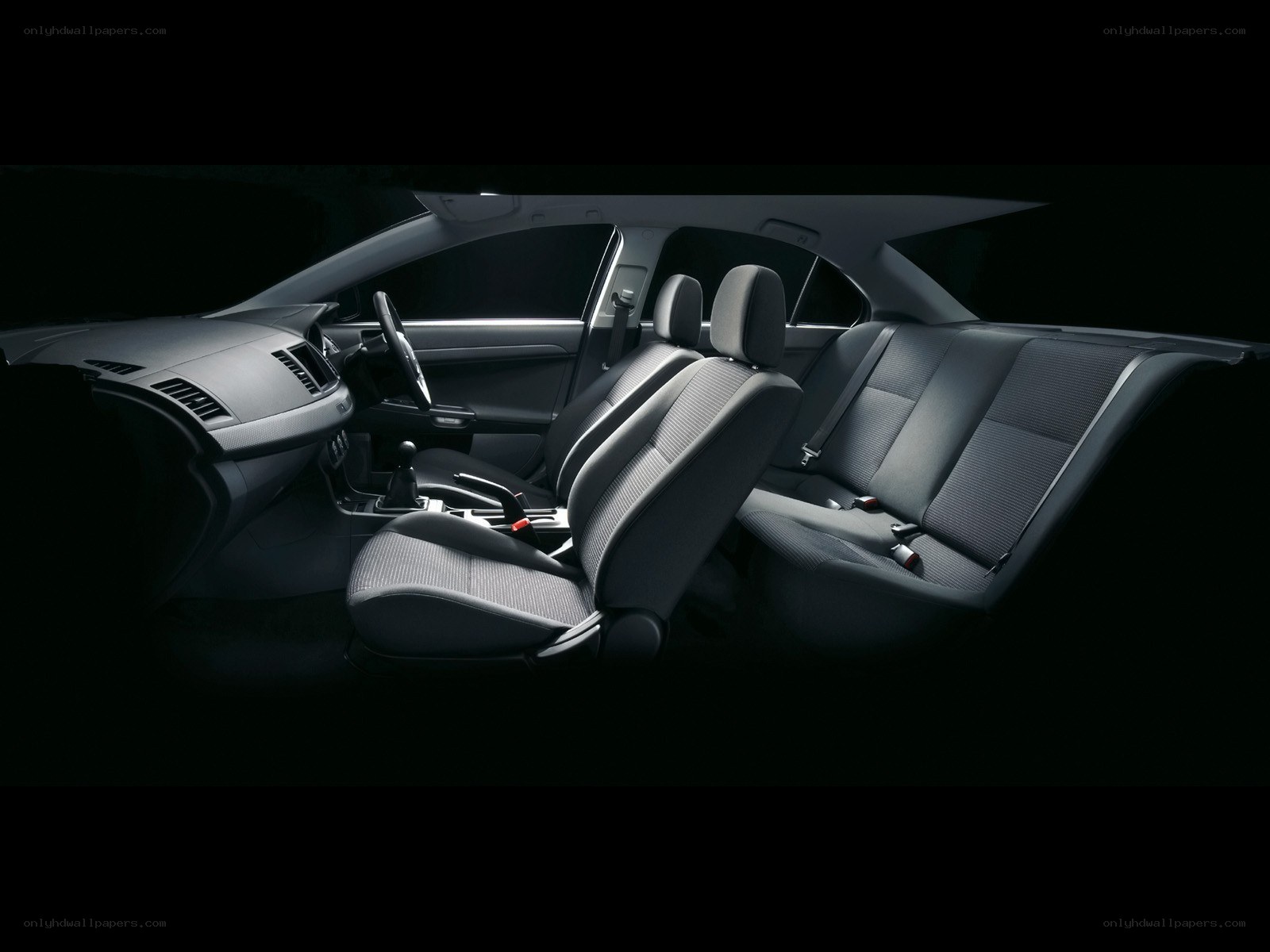 Car interior with seats