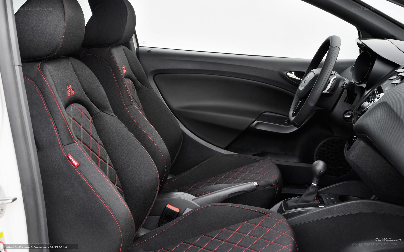 car interior with sport seats
