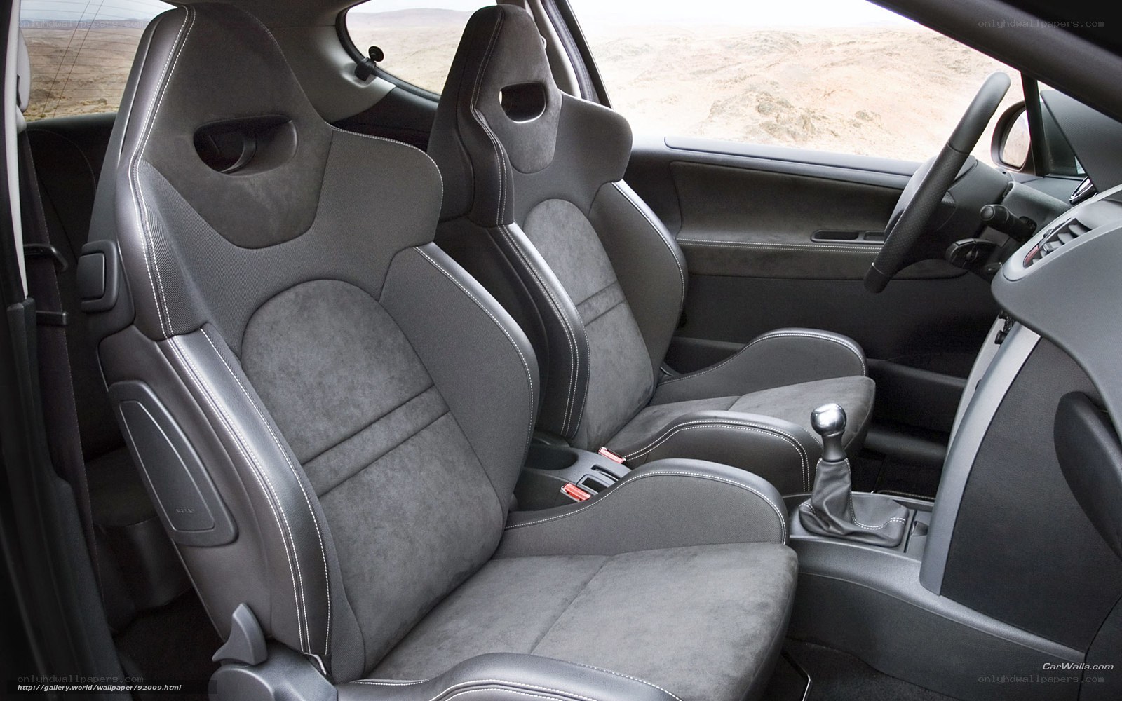 car interior with sport seats
