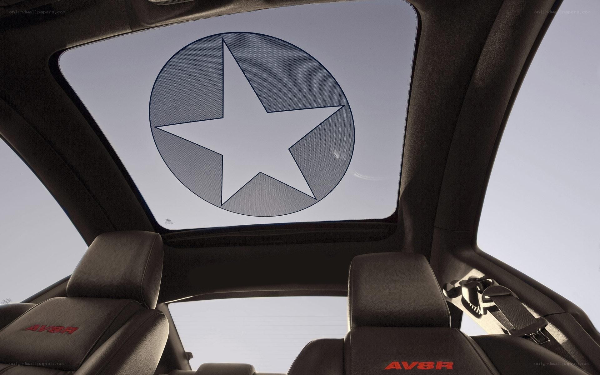 Car interior with star logo