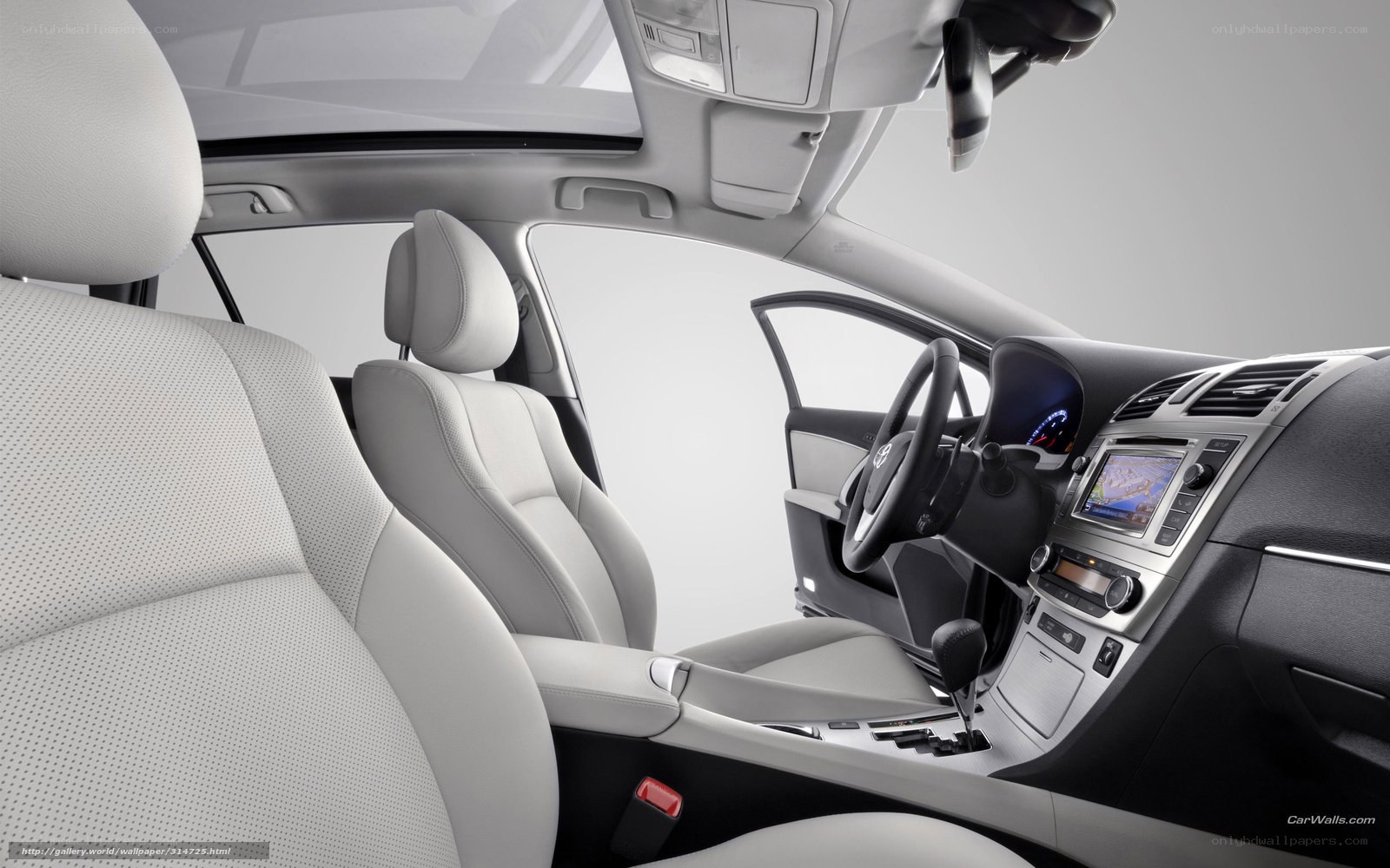 car interior with sunroof