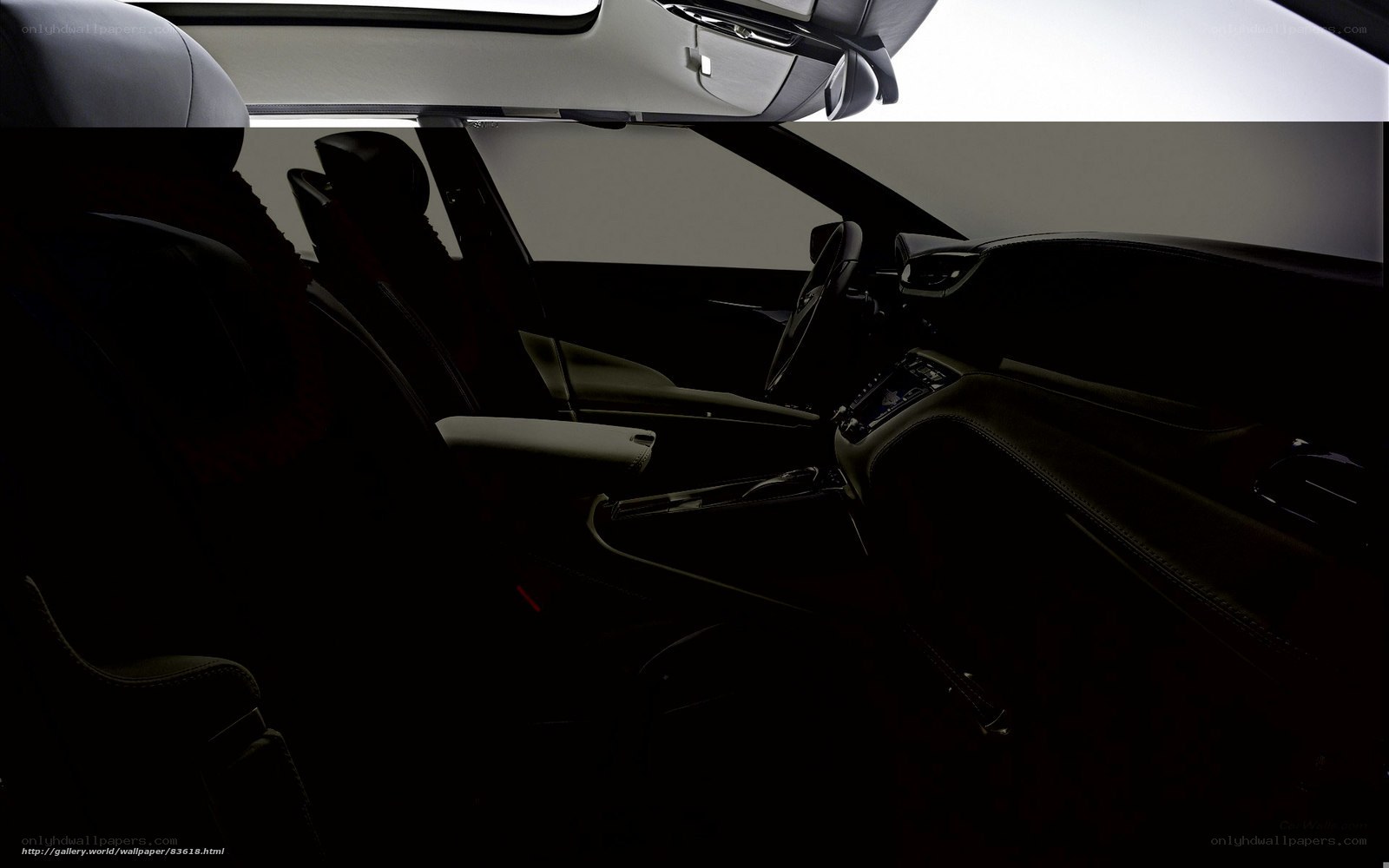 car interior with sunroof