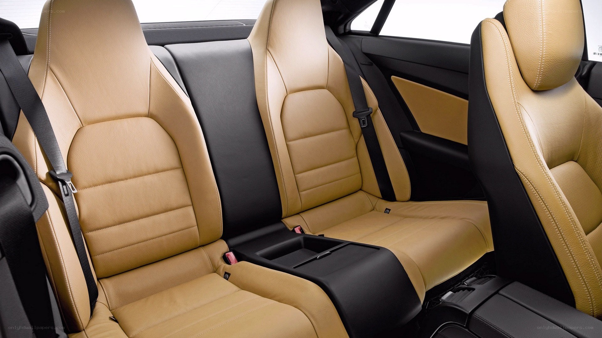 car interior with tan leather seats