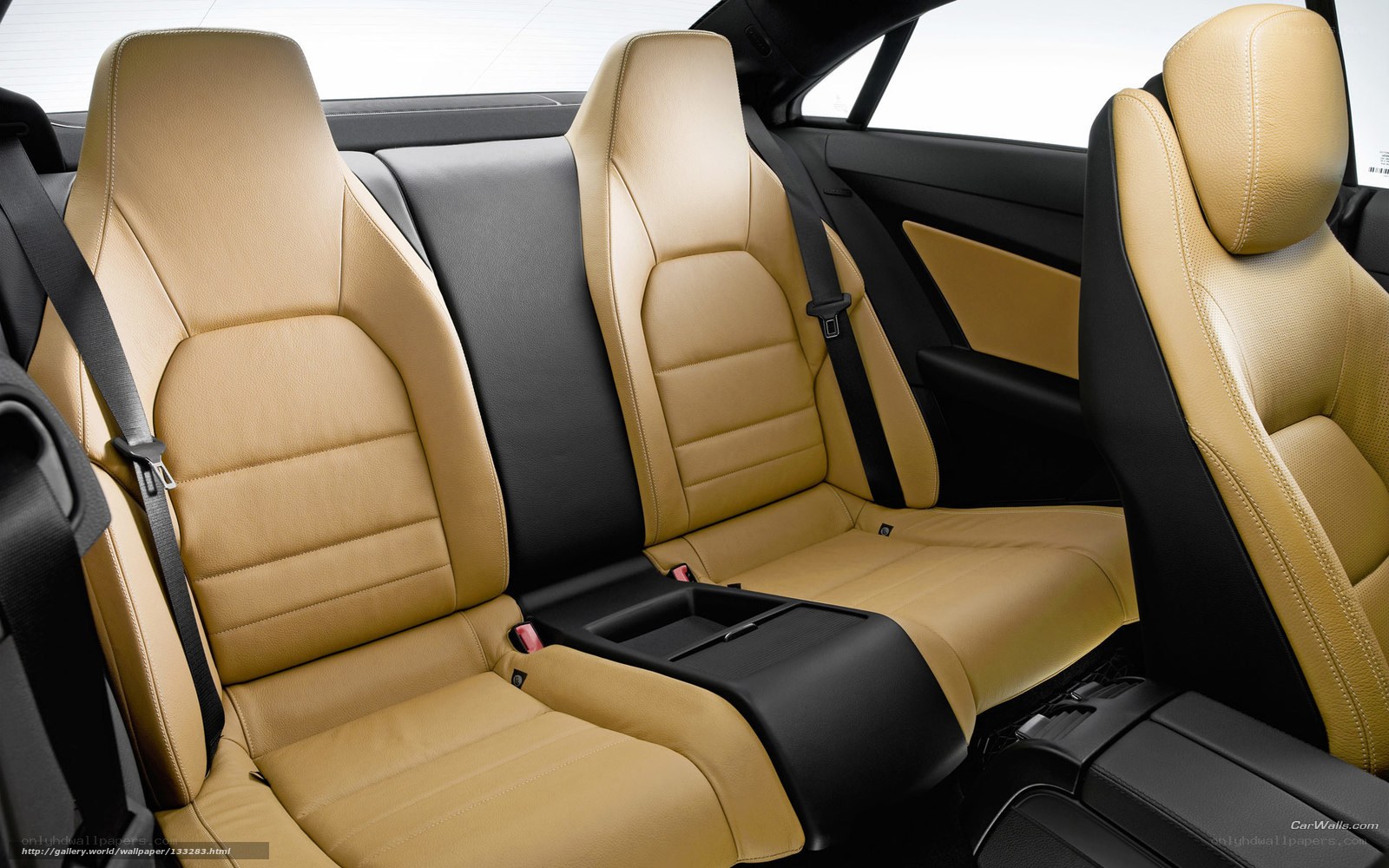 car interior with tan leather seats