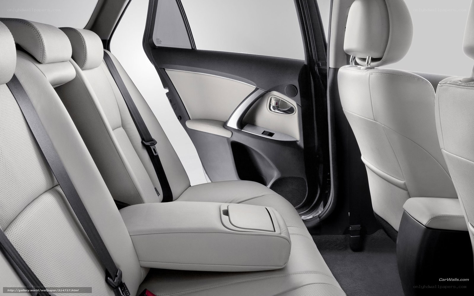 car interior with white seats