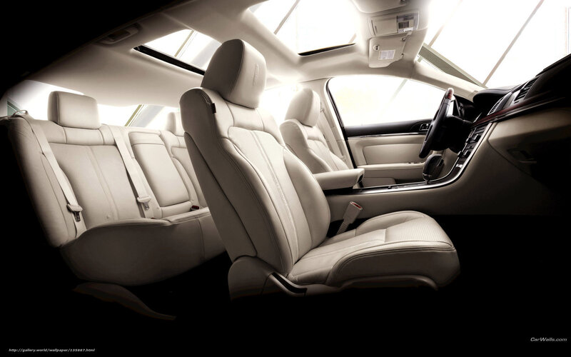 Car Interior with White Seats — Dramatic