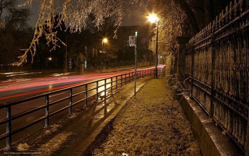 Car Light Trails at Night — Yellow