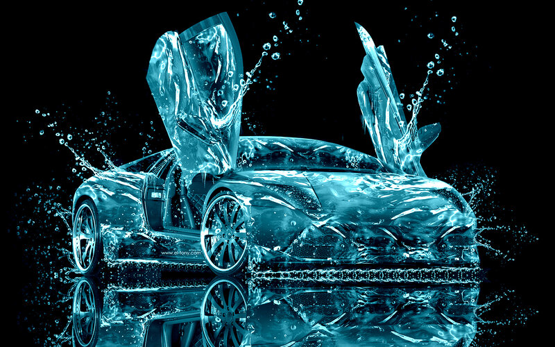 Car Made of Water — Blue, Dramatic