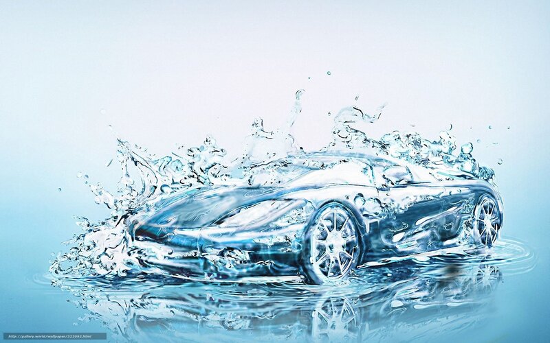 Car Made of Water — Blue, Dynamic