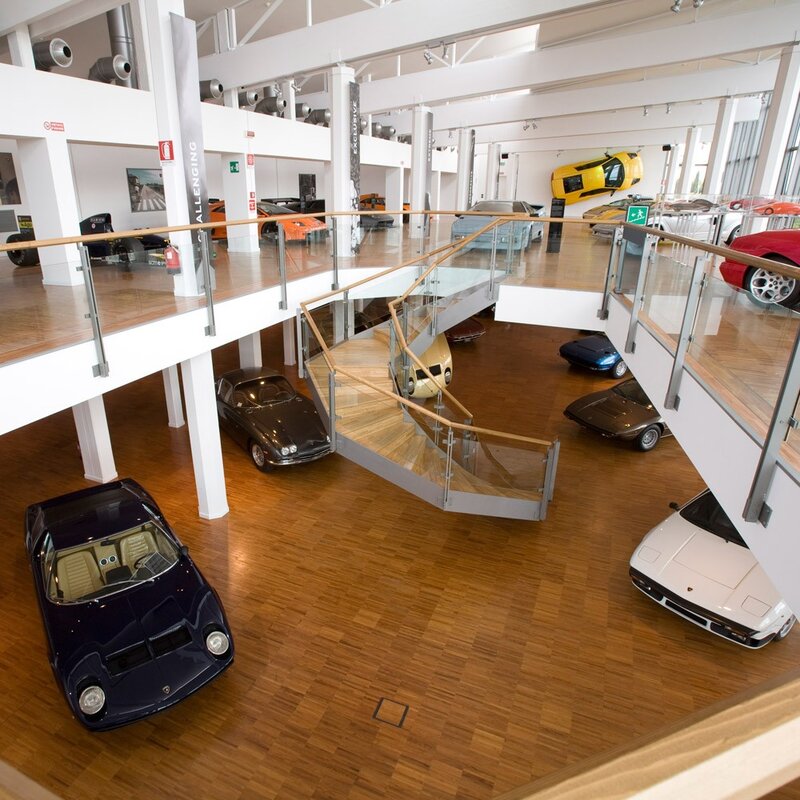 Car museum with classic cars