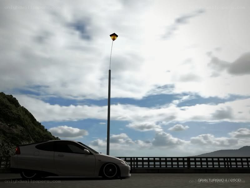 Car on a coastal road