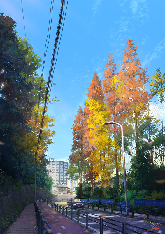 Car on Autumn Street
