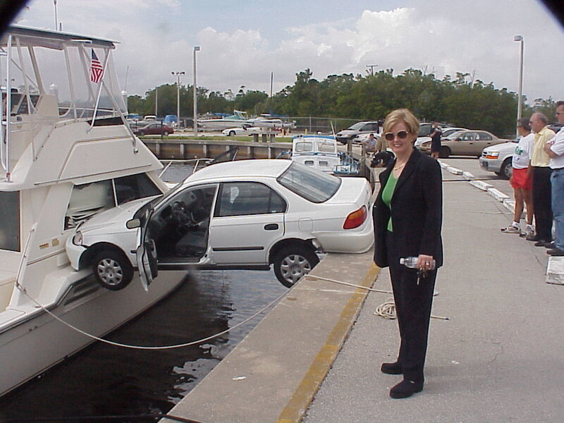 Car on Boat Ramp