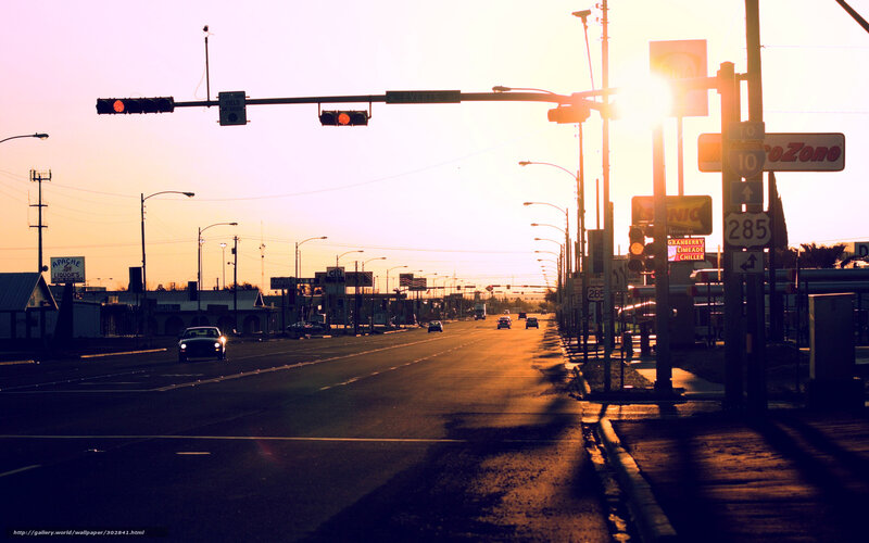 Car on City Street — Orange