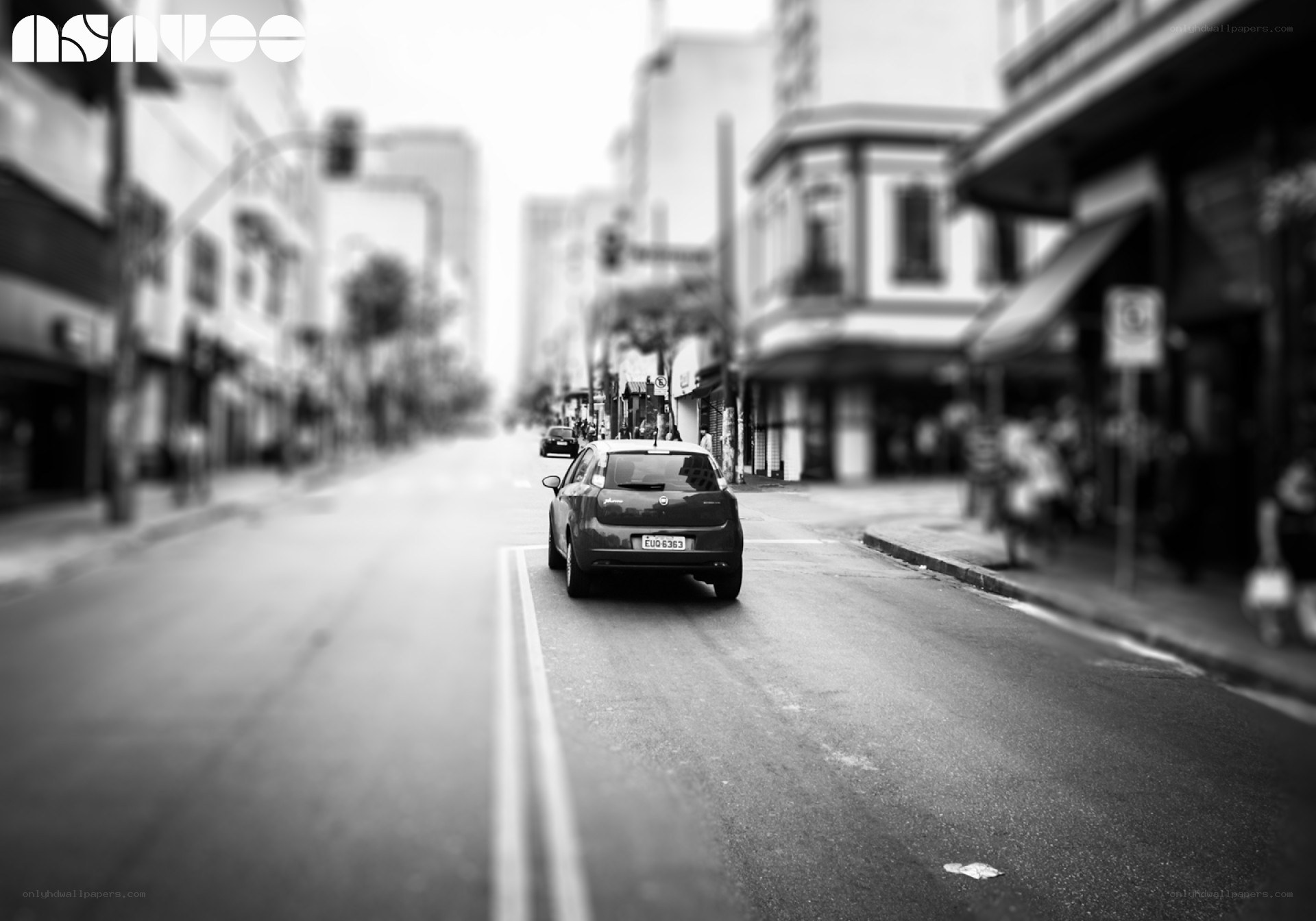 car on city street