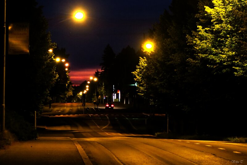 Car on Dark Road