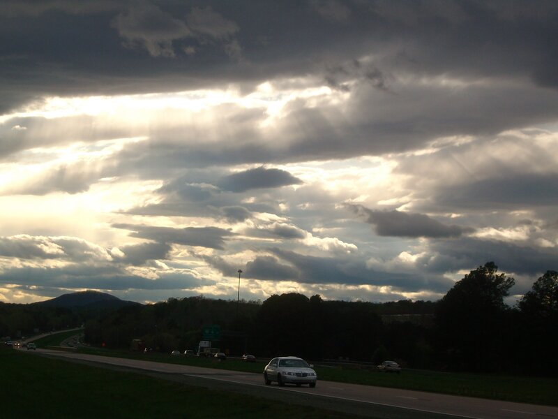 Car on Highway — Gray, Dramatic