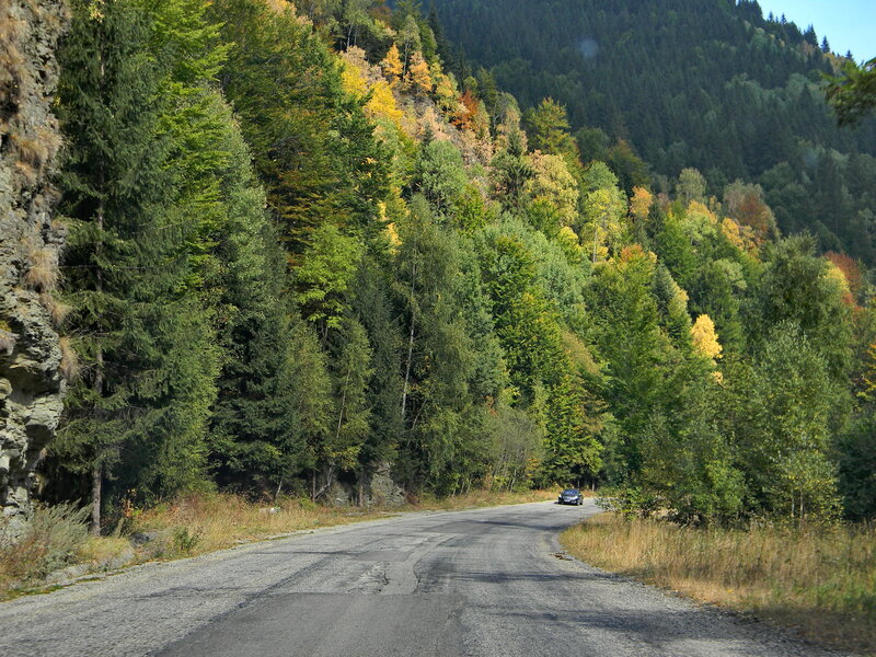Car on Mountain Road — Green