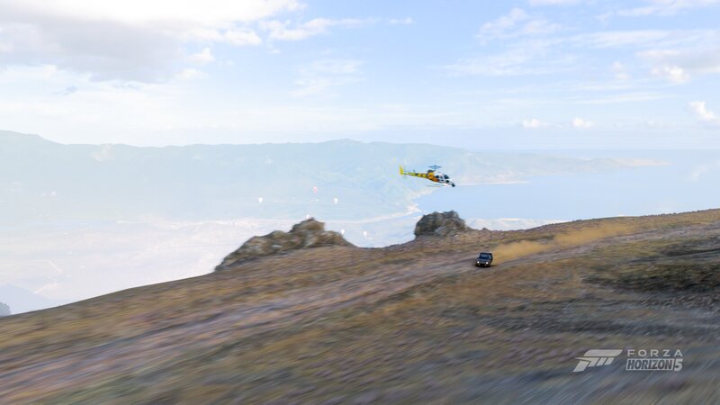 Car on Mountain Slope