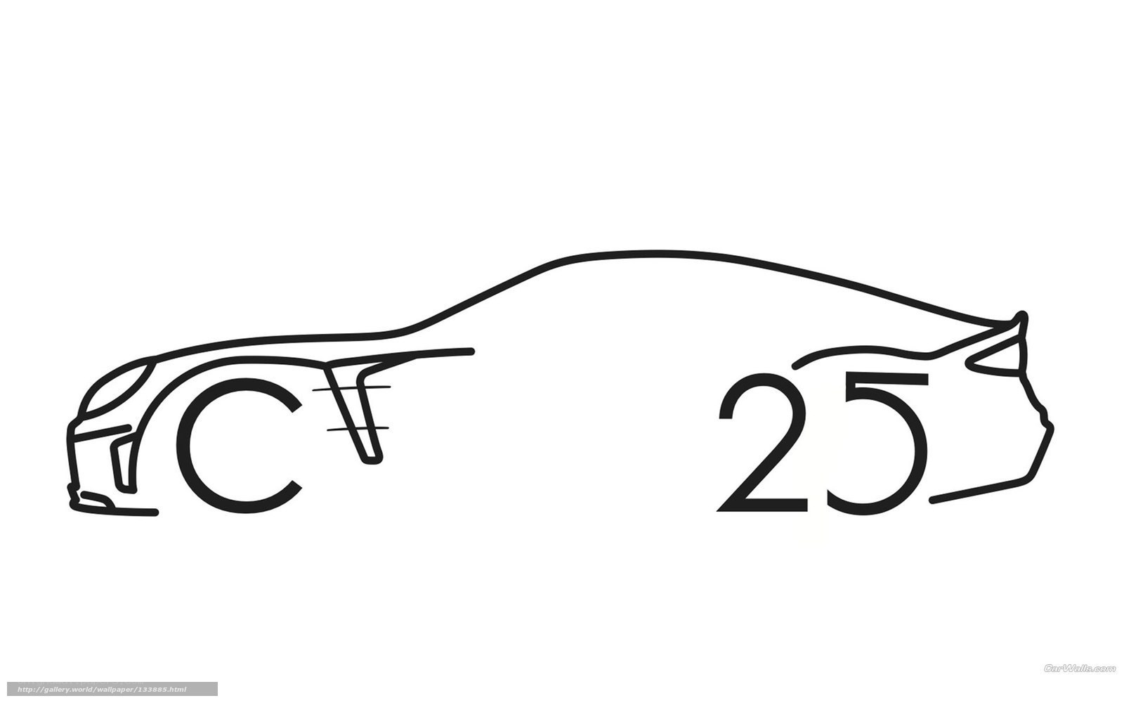 Car outline with number 25