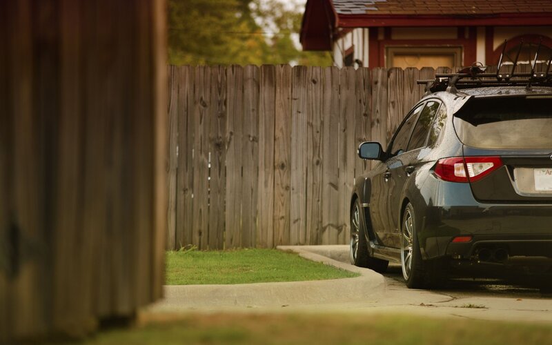 car parked in driveway