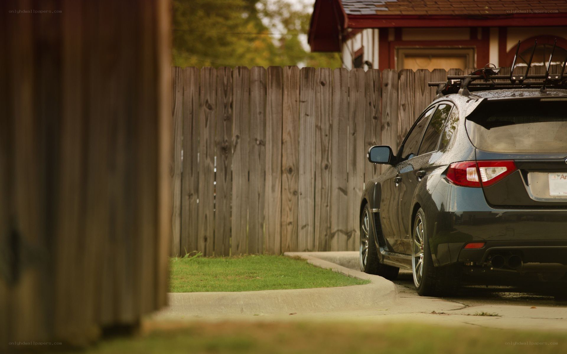 car parked in driveway
