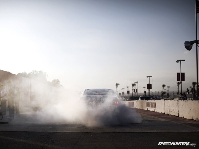 Car Performing Burnout — Gray