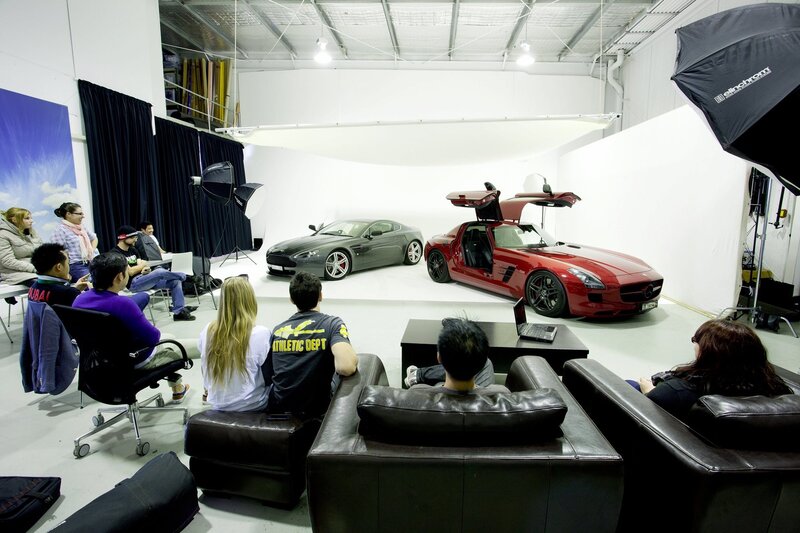 Car photoshoot in studio