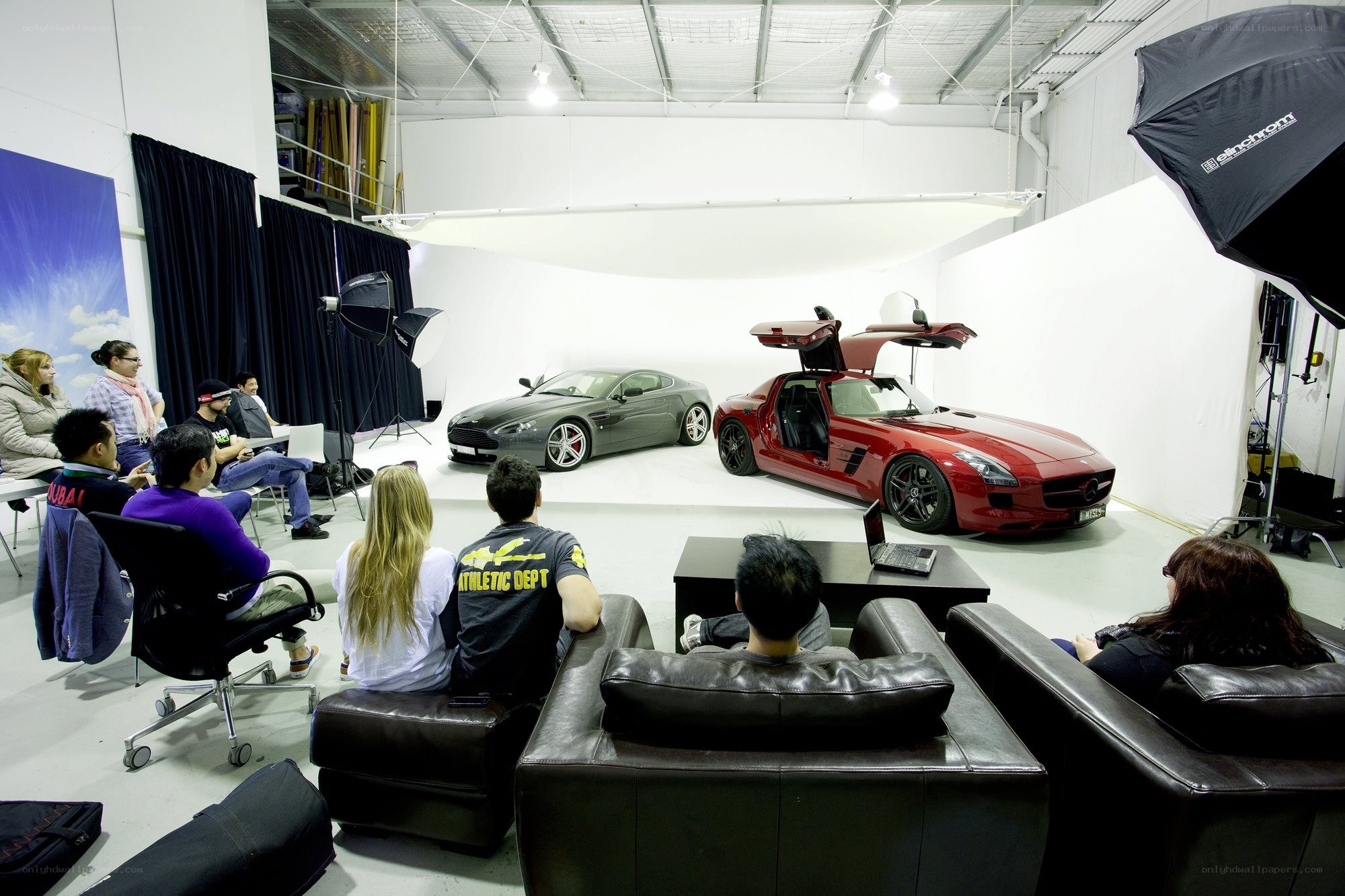 Car photoshoot in studio