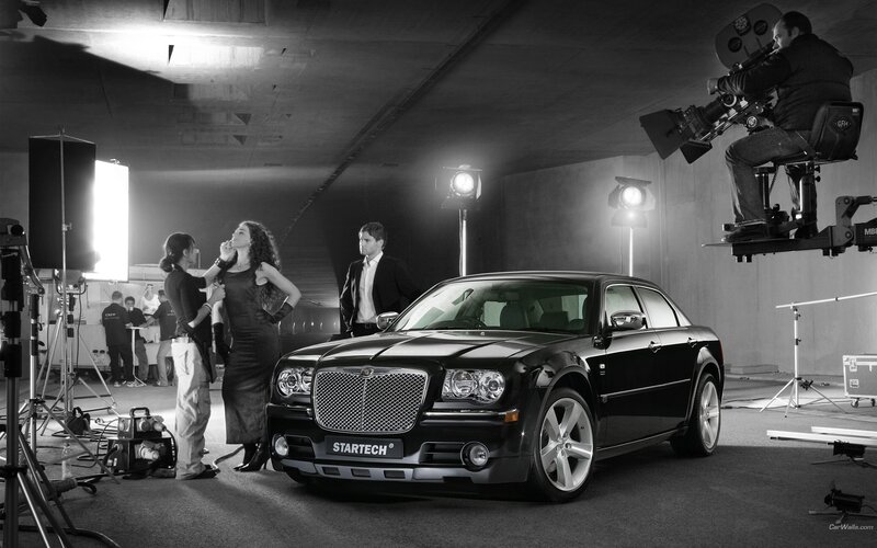 Car photoshoot with model