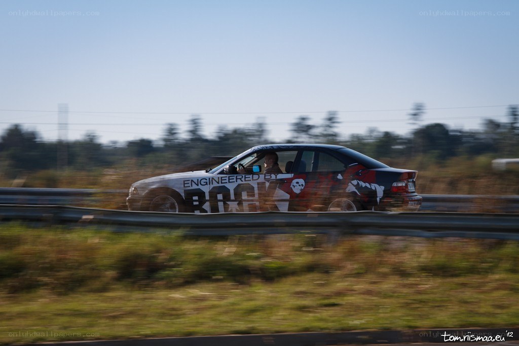 car racing on a track