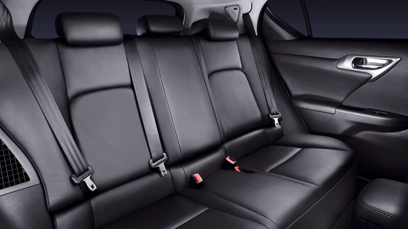 Car Rear Seats — Black, Neutral, Photograph, Seat Belts, Headrests, Door Panel