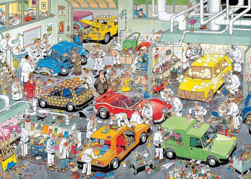 Car repair shop chaos