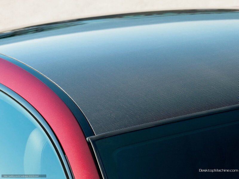 car roof with carbon fiber