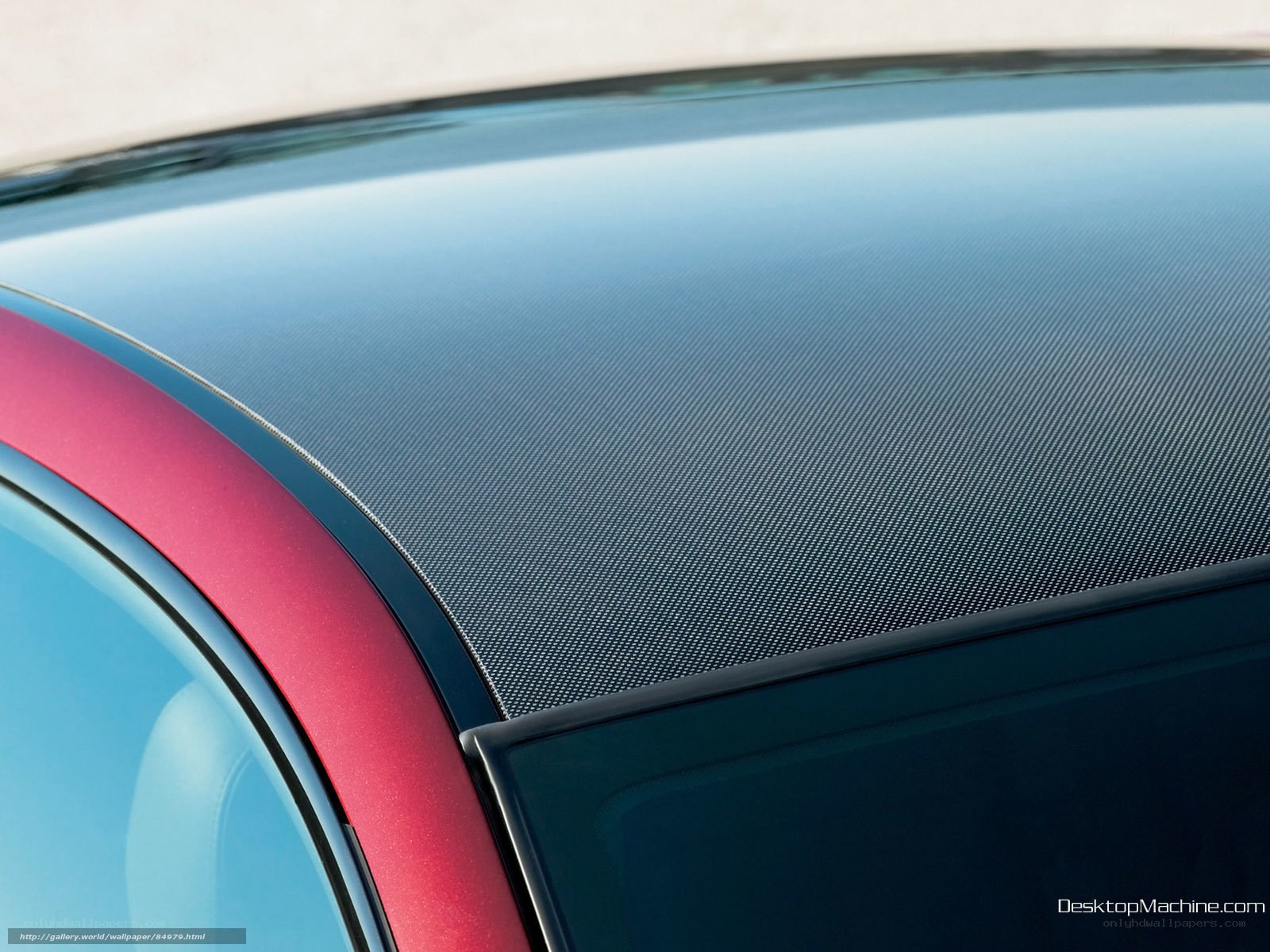 car roof with carbon fiber