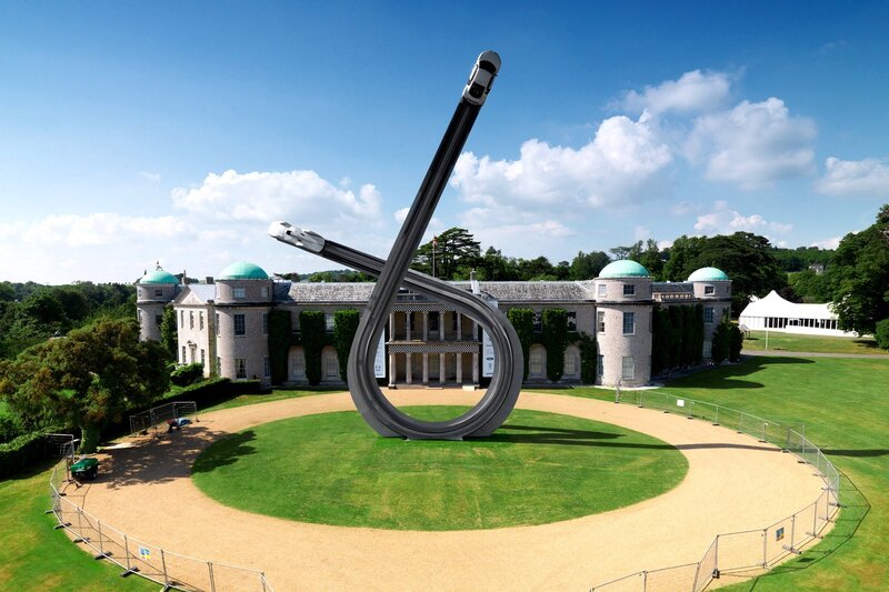 Car sculpture at a stately home
