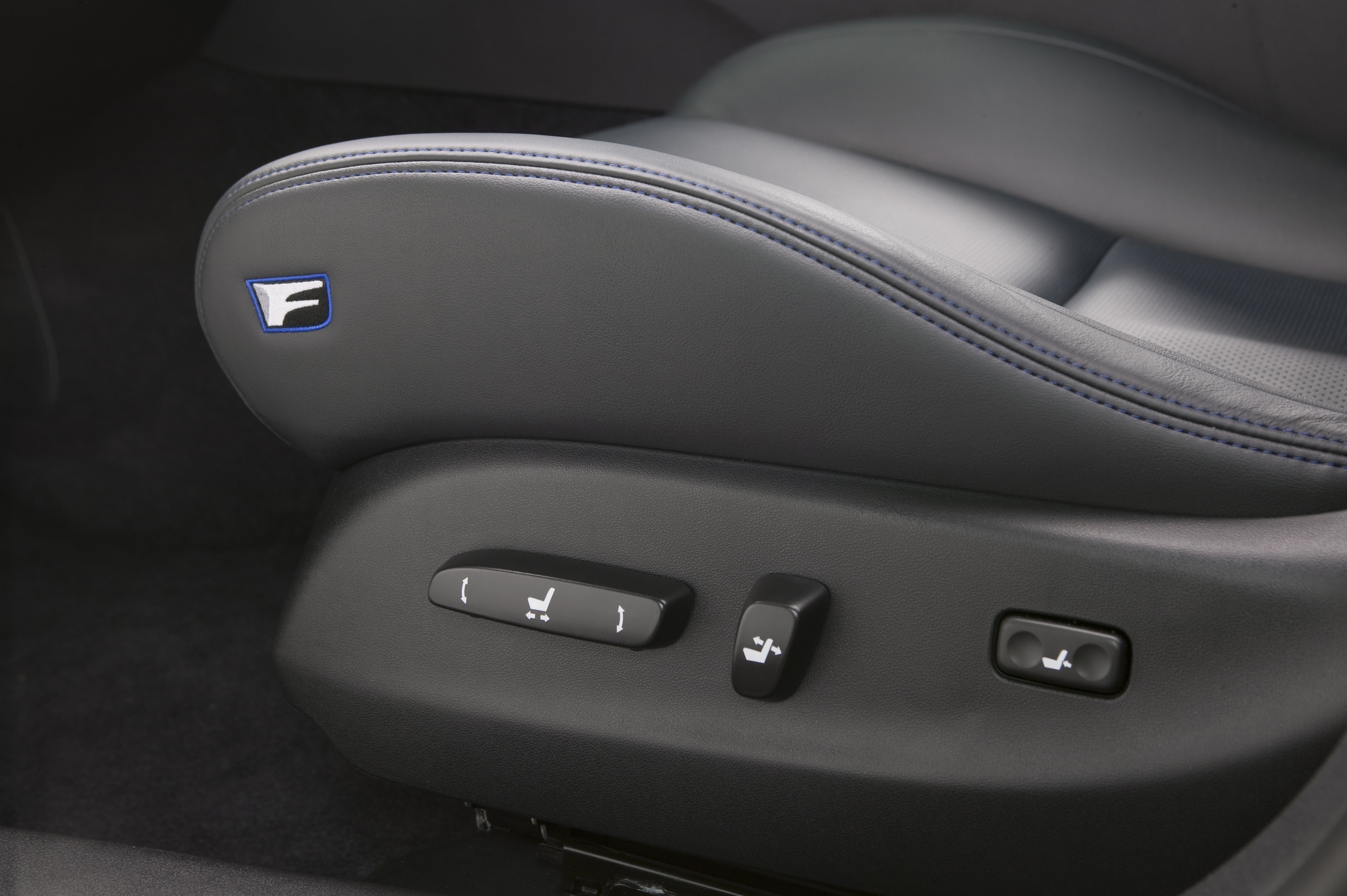 car seat controls close-up