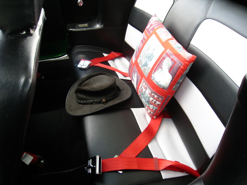 Car Seat with Hat and Pillow