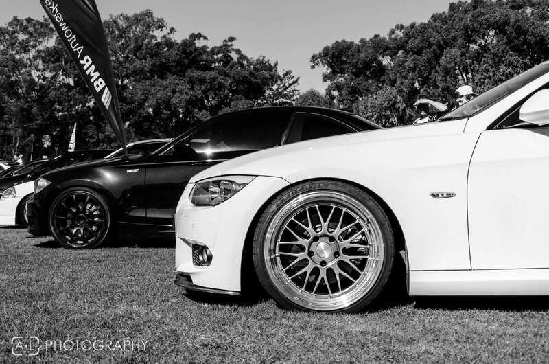 Car show with BMWs