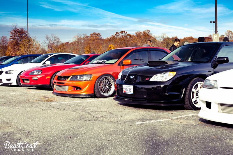 Car show with modified vehicles