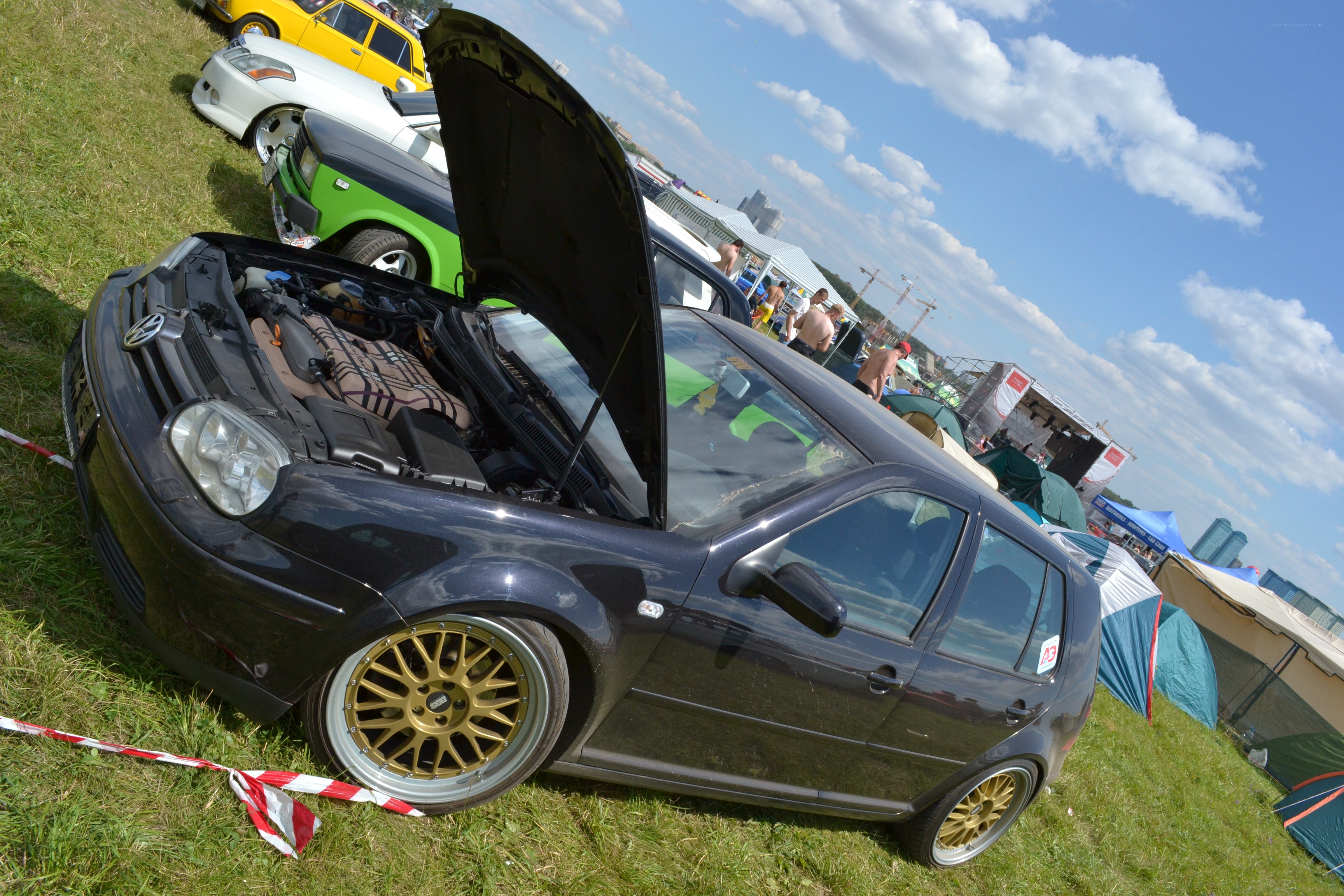 Car show with modified Volkswagen