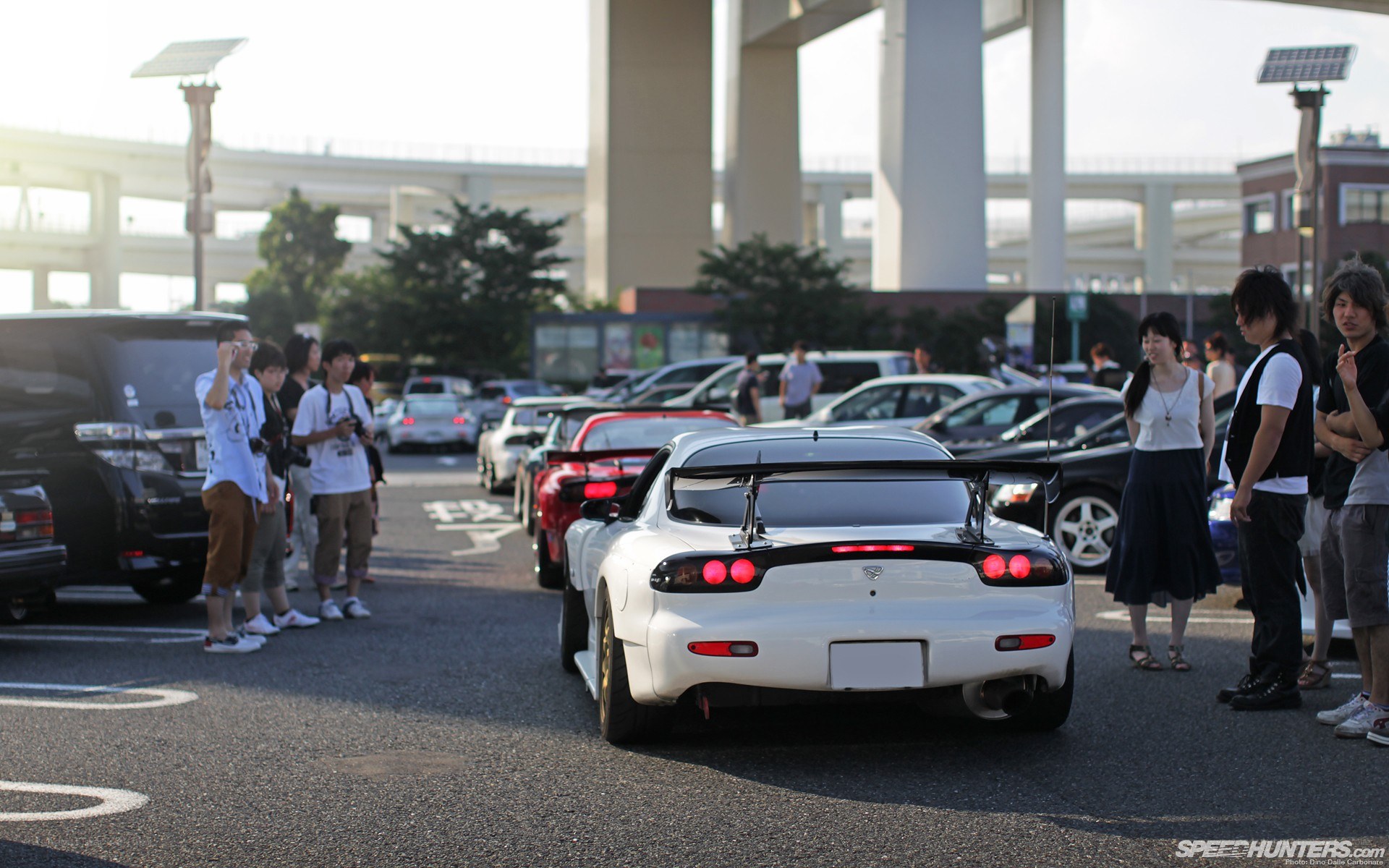Car show with white RX-7