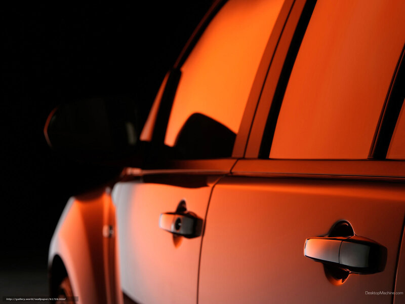 car side in orange light