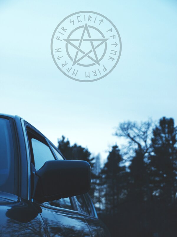 Car Side Mirror — Blue