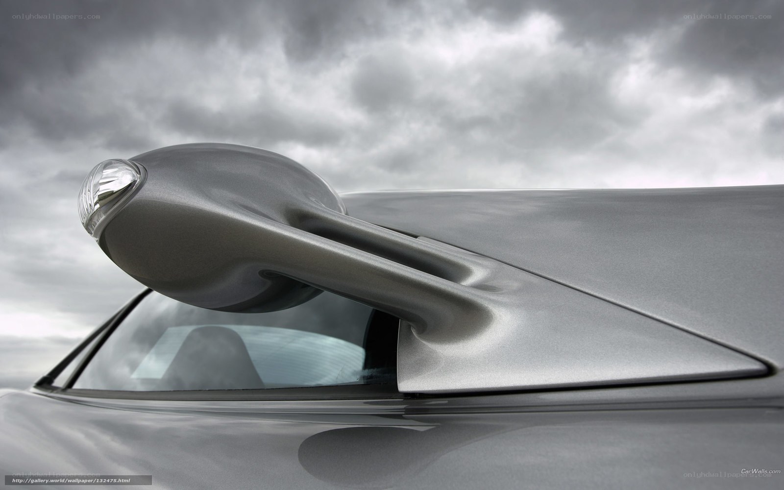car side mirror close-up