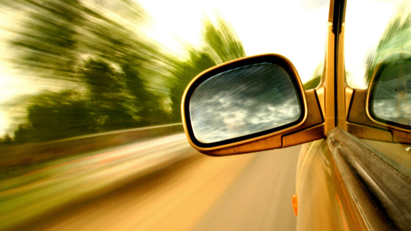 Car Side Mirror — Green