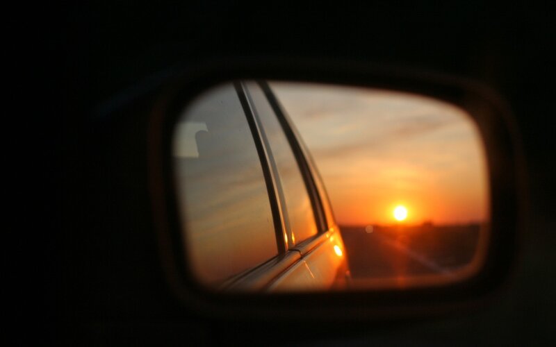 Car Side Mirror Sunset