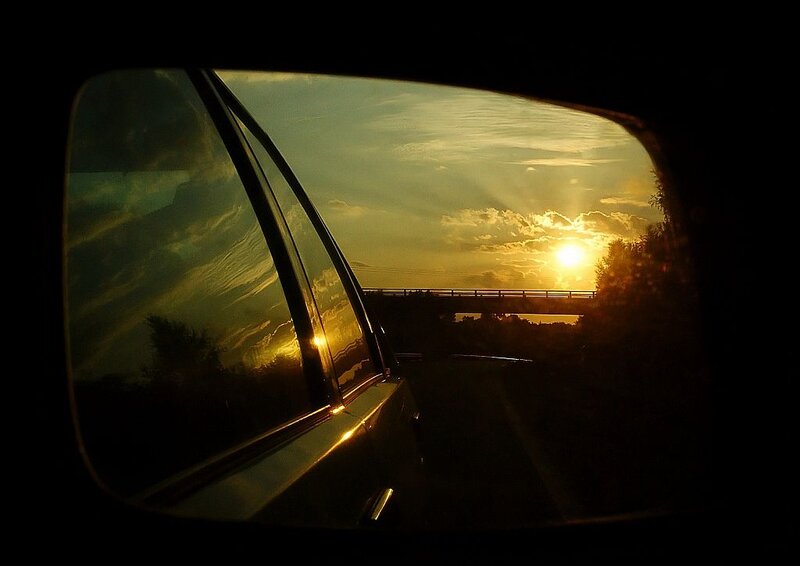 Car Side Mirror View
